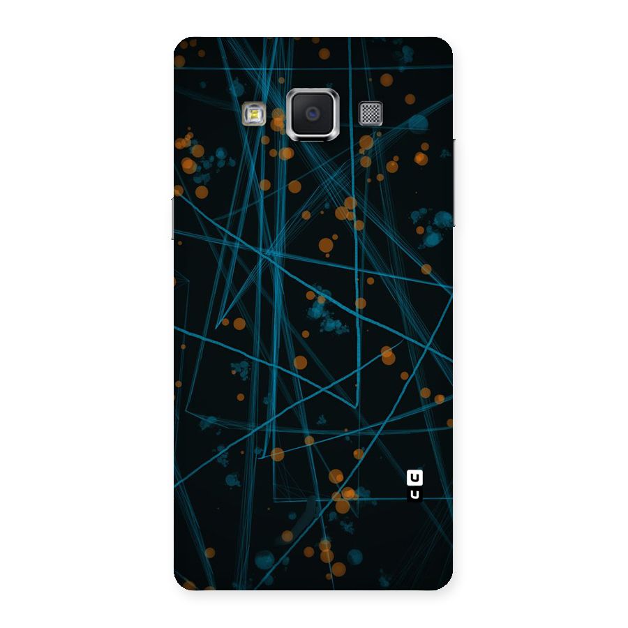 Blue Lines Gold Dots Back Case for Samsung Galaxy A5