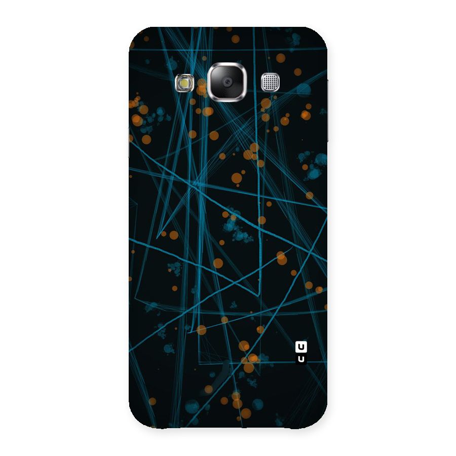 Blue Lines Gold Dots Back Case for Samsung Galaxy E5
