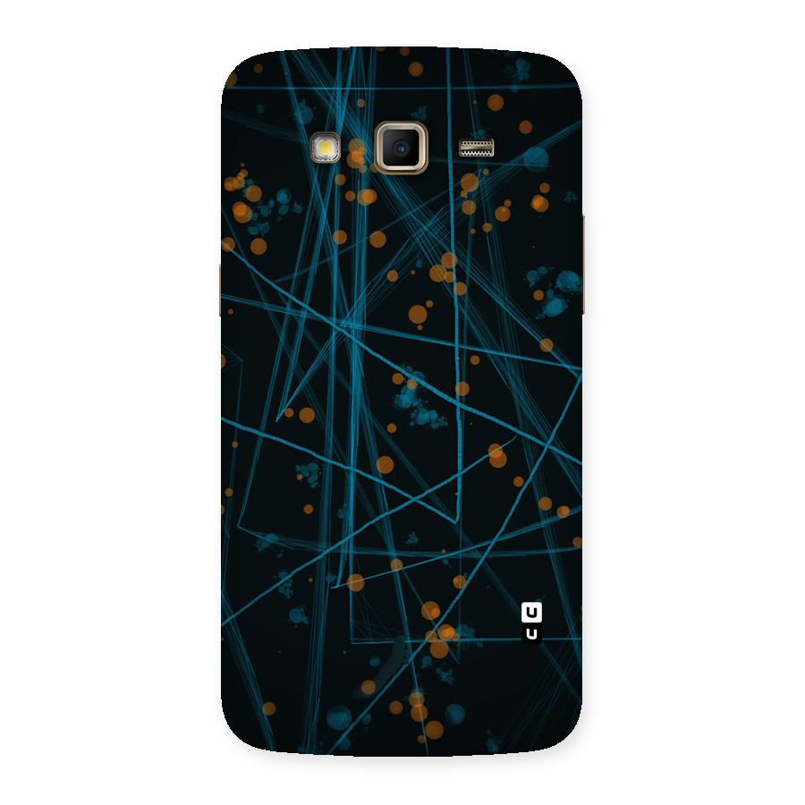 Blue Lines Gold Dots Back Case for Samsung Galaxy Grand 2