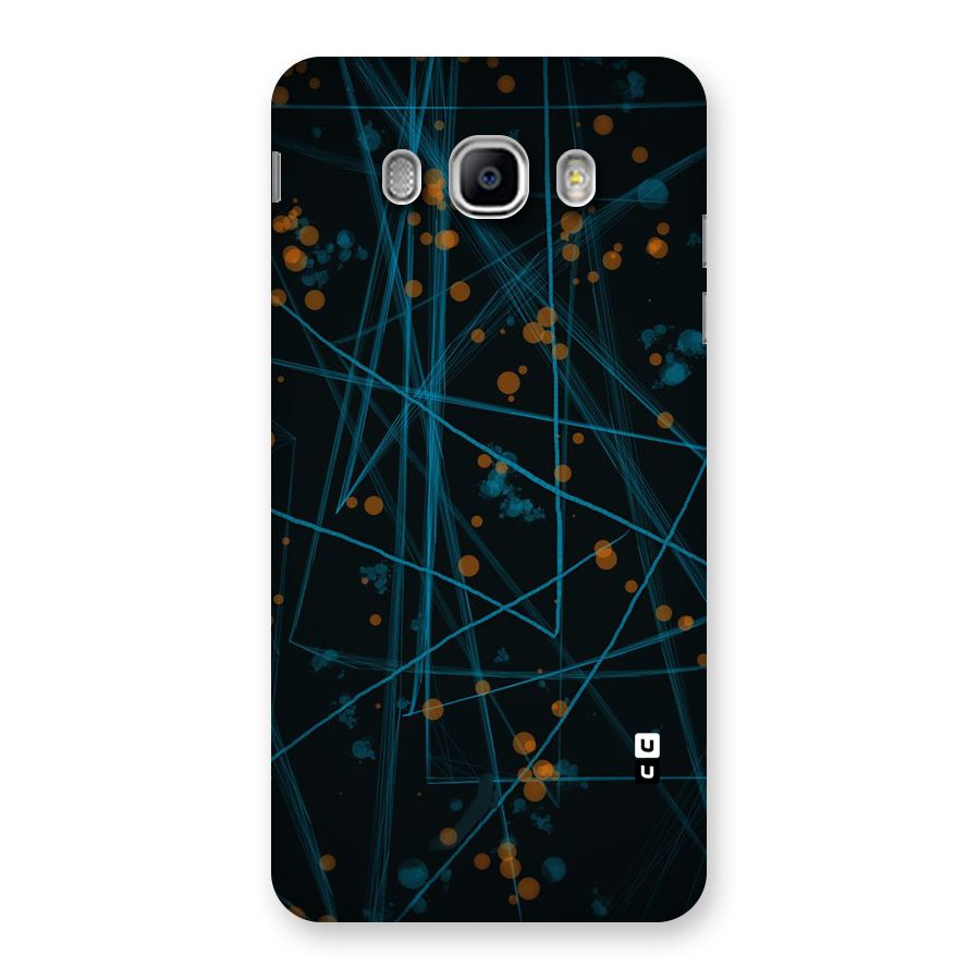Blue Lines Gold Dots Back Case for Samsung Galaxy J5 2016