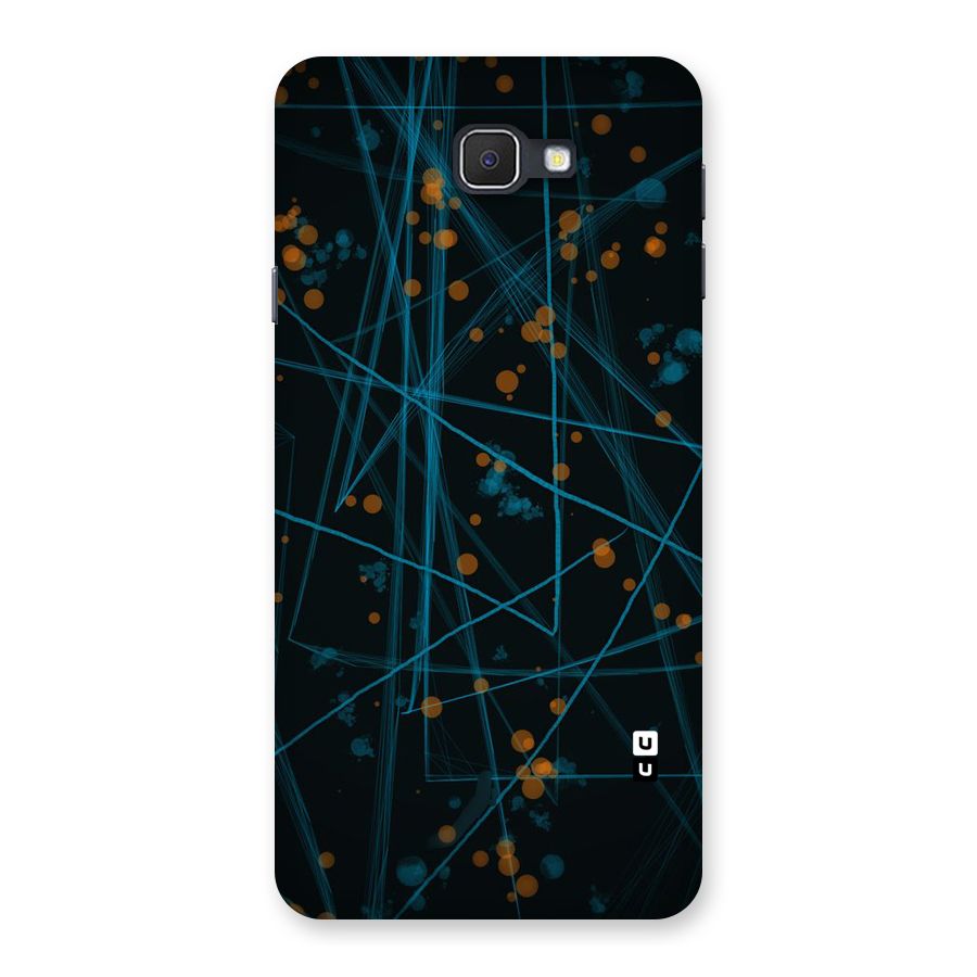 Blue Lines Gold Dots Back Case for Samsung Galaxy J7 Prime