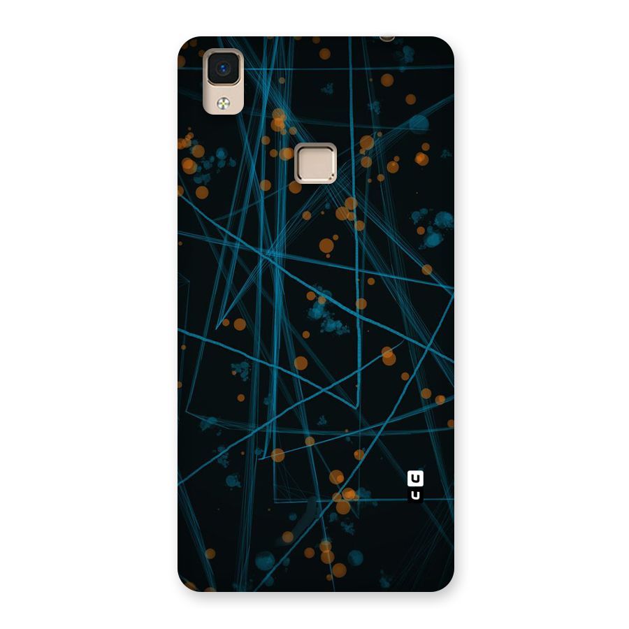 Blue Lines Gold Dots Back Case for V3 Max