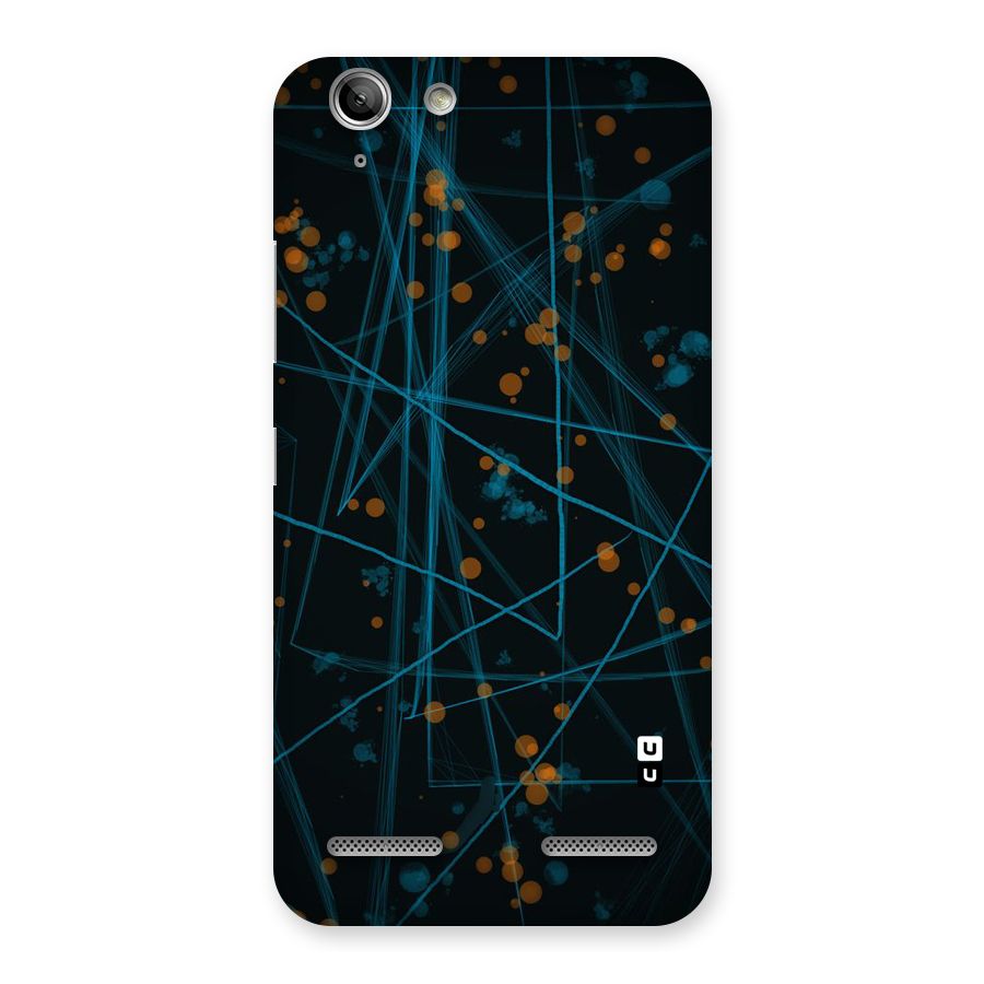Blue Lines Gold Dots Back Case for Vibe K5