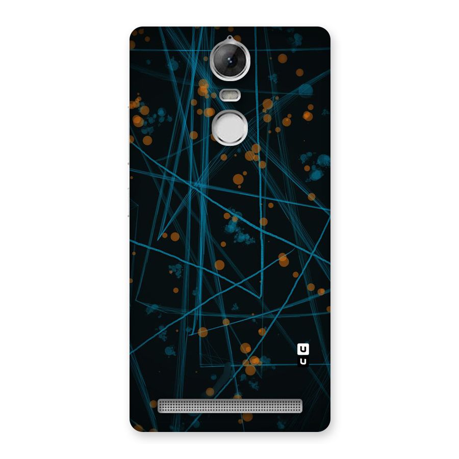 Blue Lines Gold Dots Back Case for Vibe K5 Note