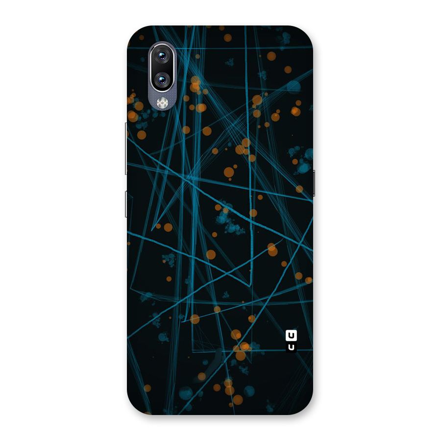 Blue Lines Gold Dots Back Case for Vivo NEX