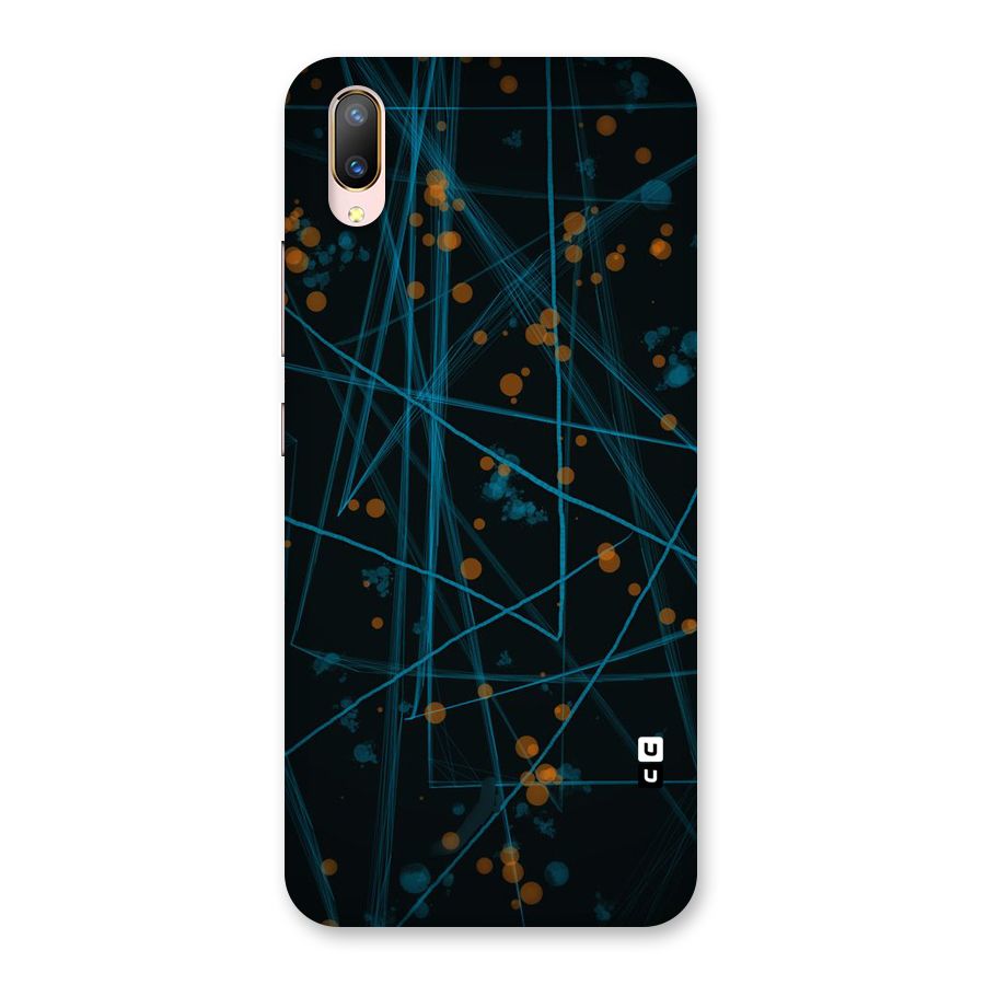 Blue Lines Gold Dots Back Case for Vivo V11 Pro