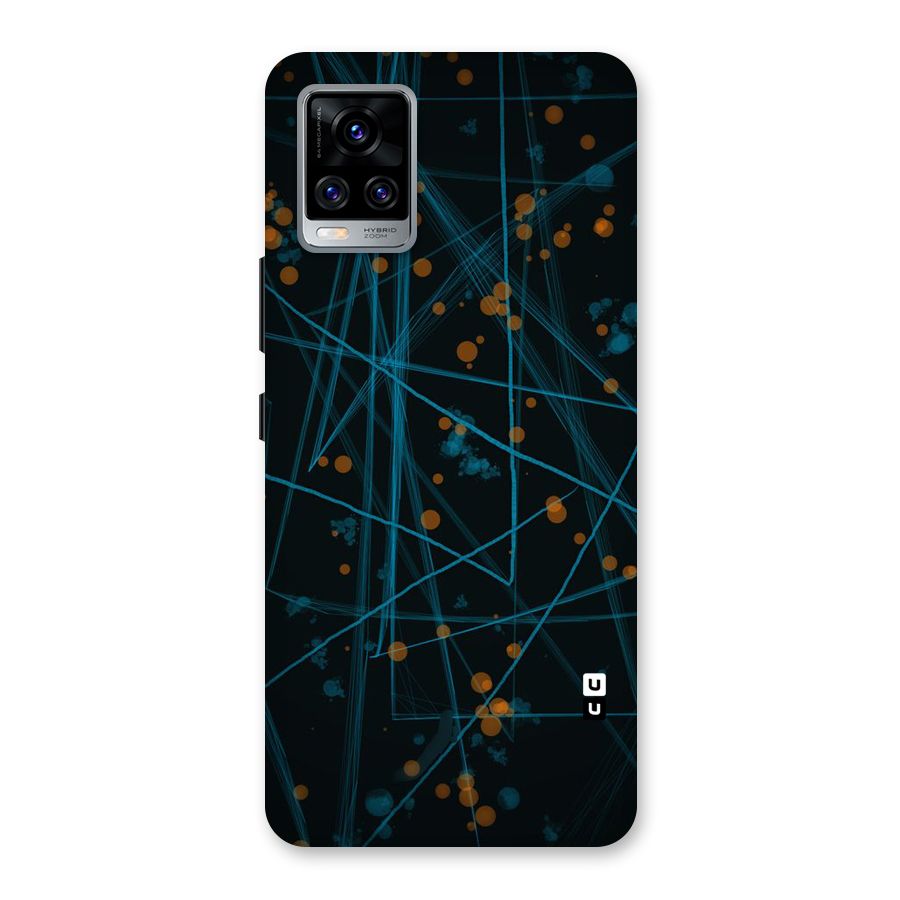 Blue Lines Gold Dots Back Case for Vivo V20 Pro