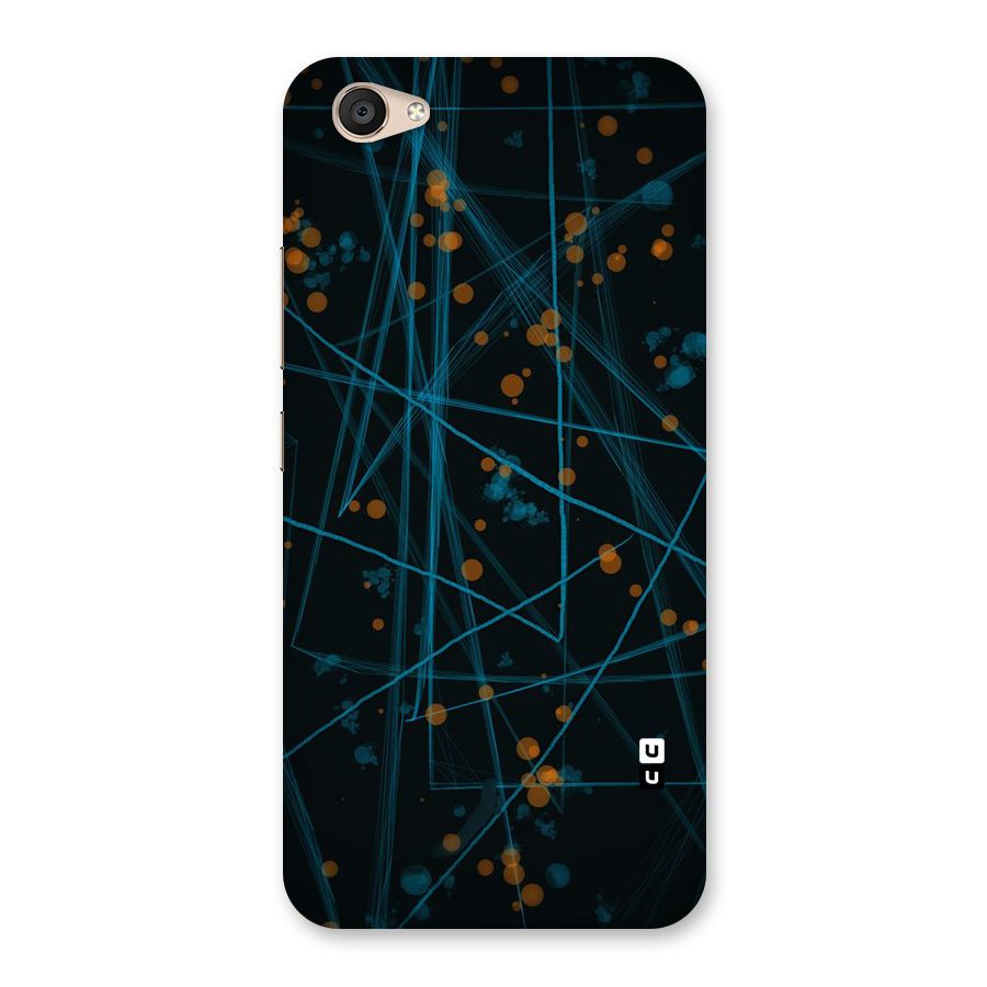 Blue Lines Gold Dots Back Case for Vivo V5 Plus