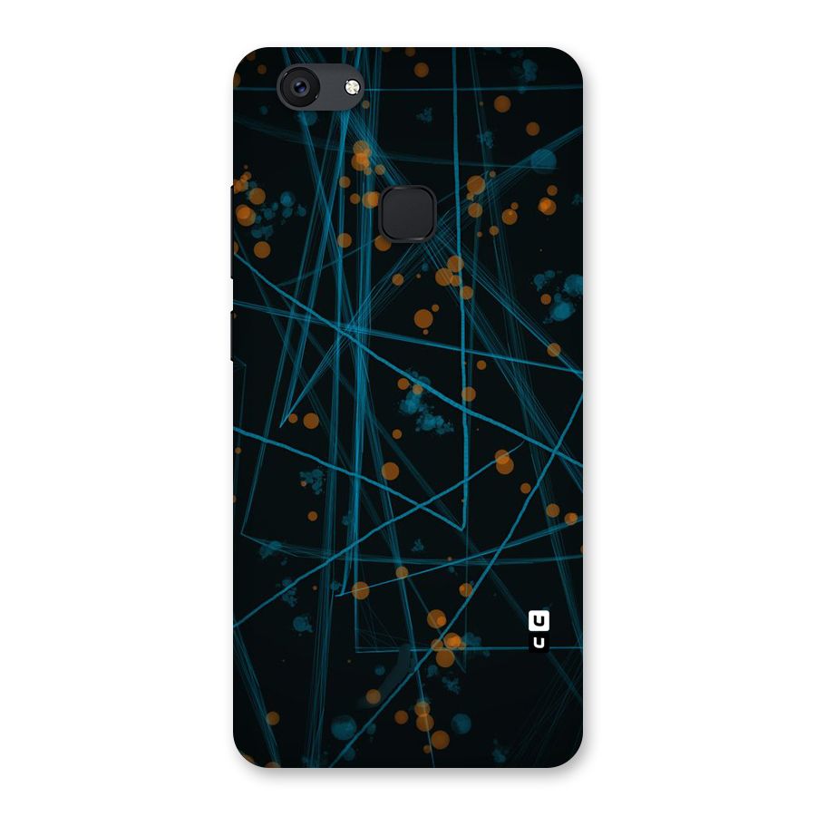 Blue Lines Gold Dots Back Case for Vivo V7 Plus