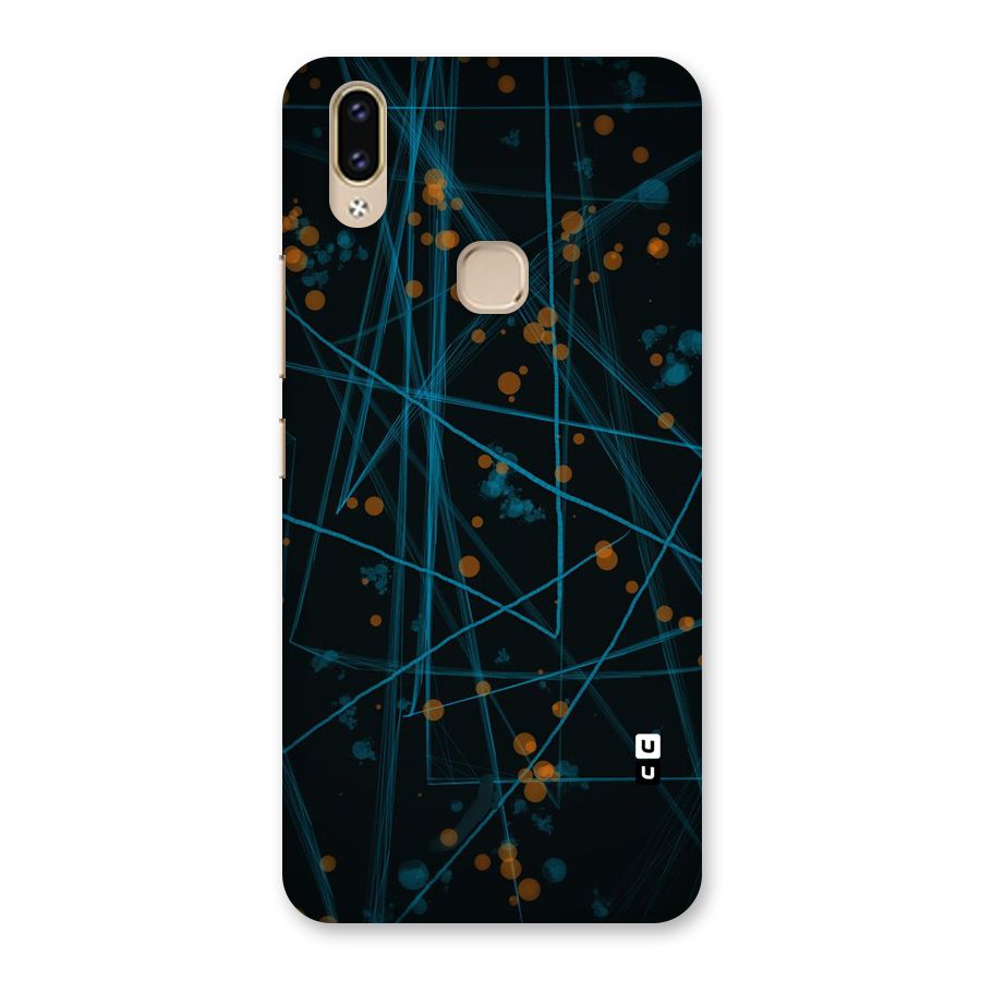 Blue Lines Gold Dots Back Case for Vivo V9 Youth