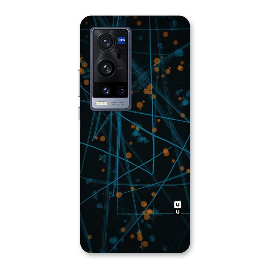 Blue Lines Gold Dots Back Case for Vivo X60 Pro Plus