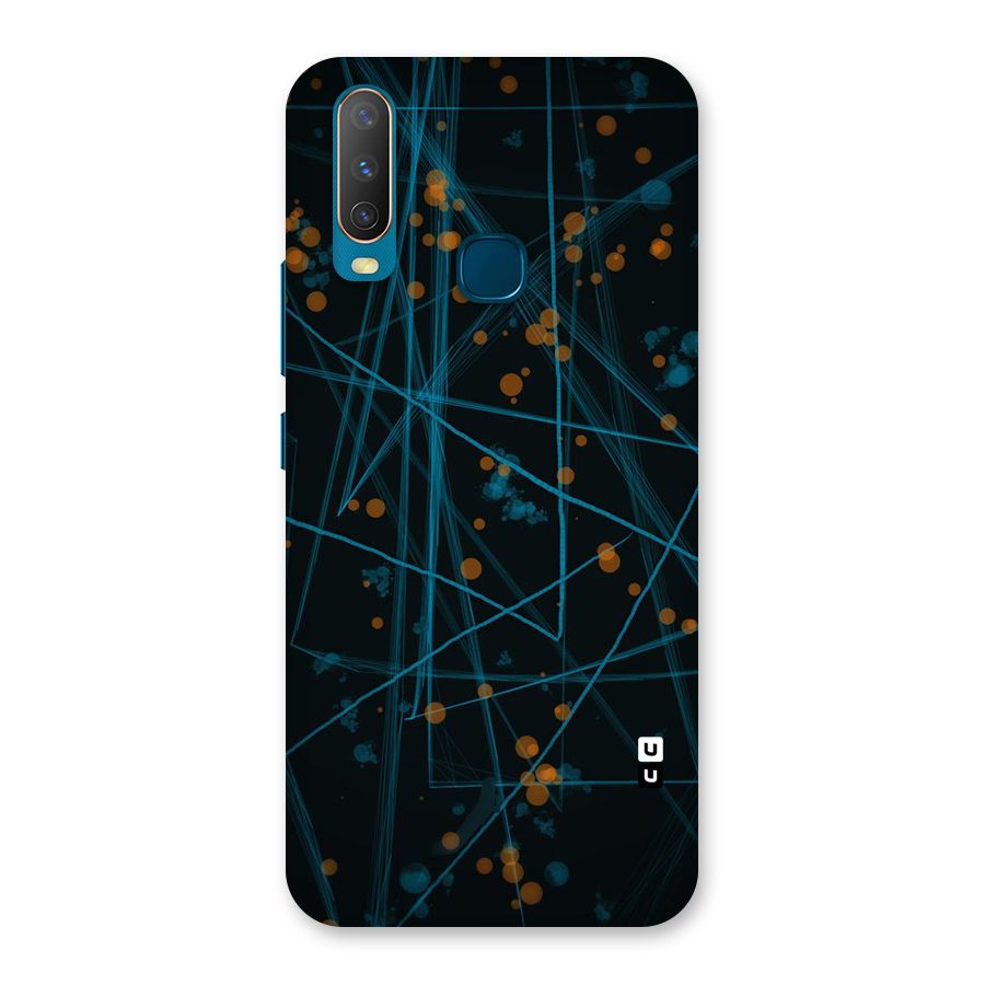 Blue Lines Gold Dots Back Case for Vivo Y17