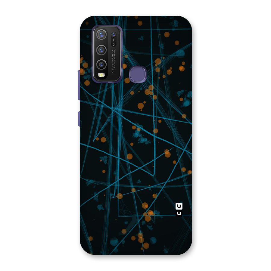 Blue Lines Gold Dots Back Case for Vivo Y50