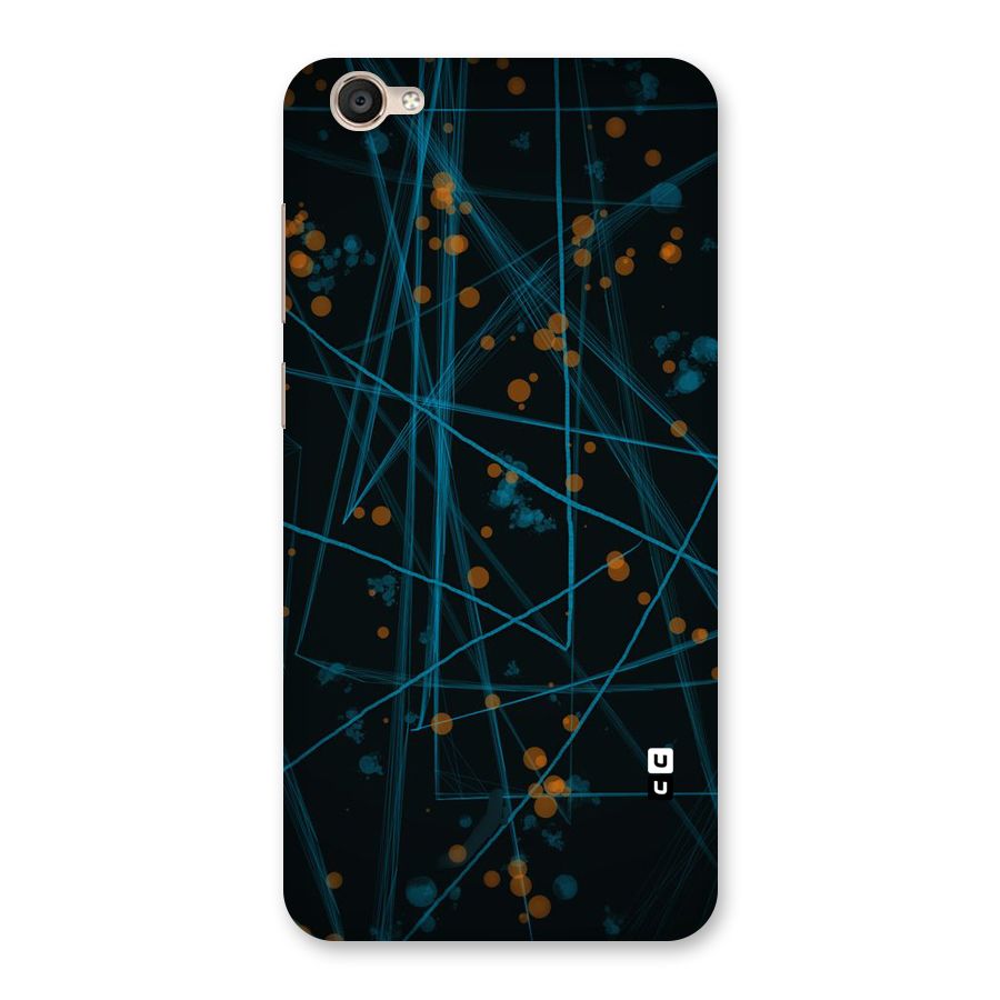 Blue Lines Gold Dots Back Case for Vivo Y55L