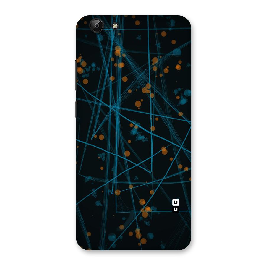 Blue Lines Gold Dots Back Case for Vivo Y69