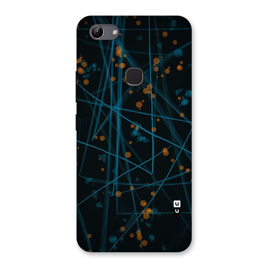 Blue Lines Gold Dots Back Case for Vivo Y81