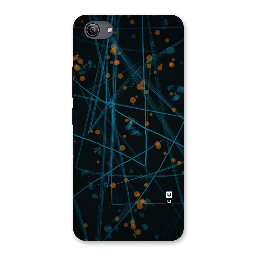 Blue Lines Gold Dots Back Case for Vivo Y81i