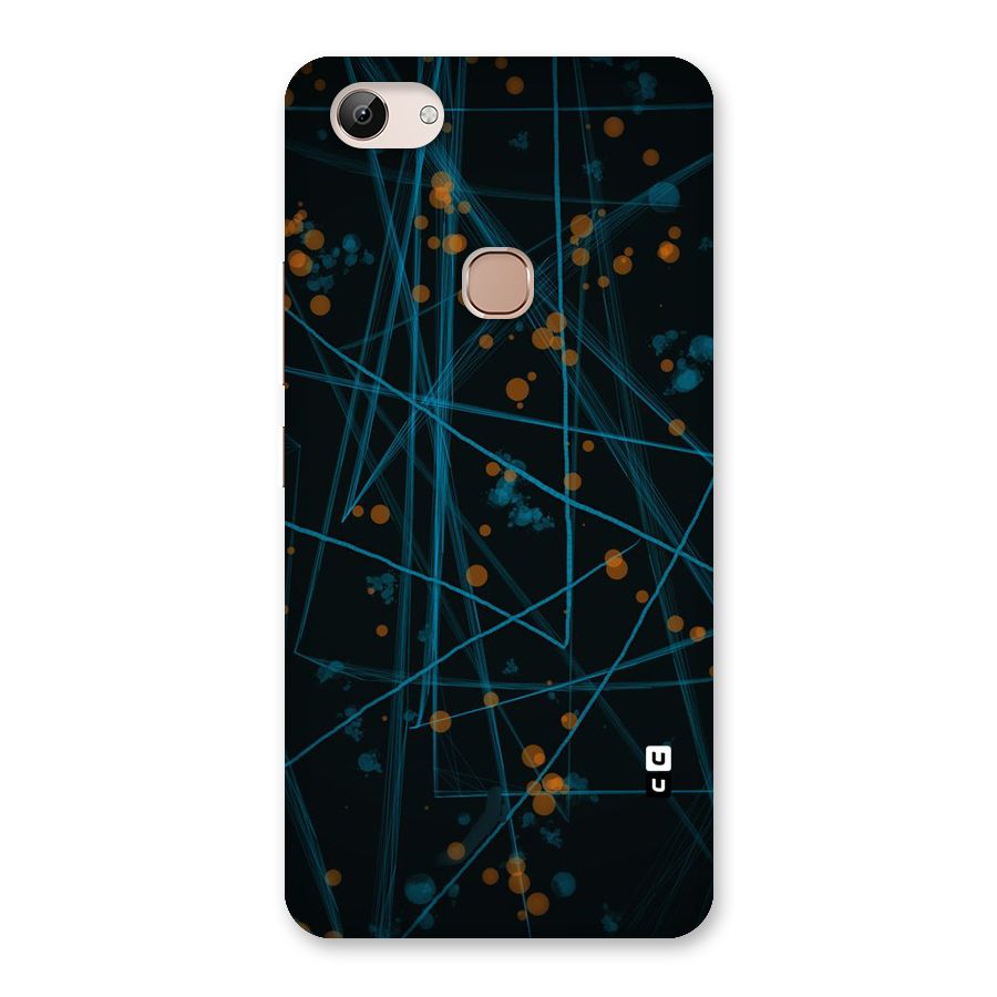 Blue Lines Gold Dots Back Case for Vivo Y83