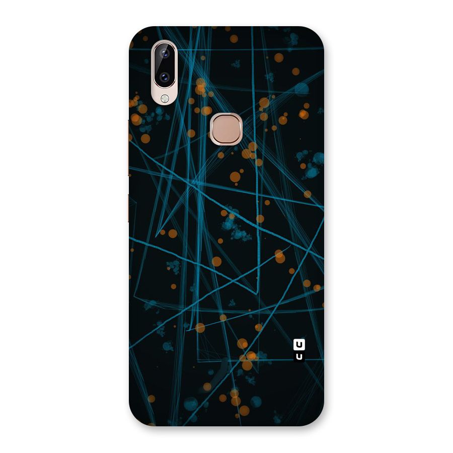 Blue Lines Gold Dots Back Case for Vivo Y83 Pro