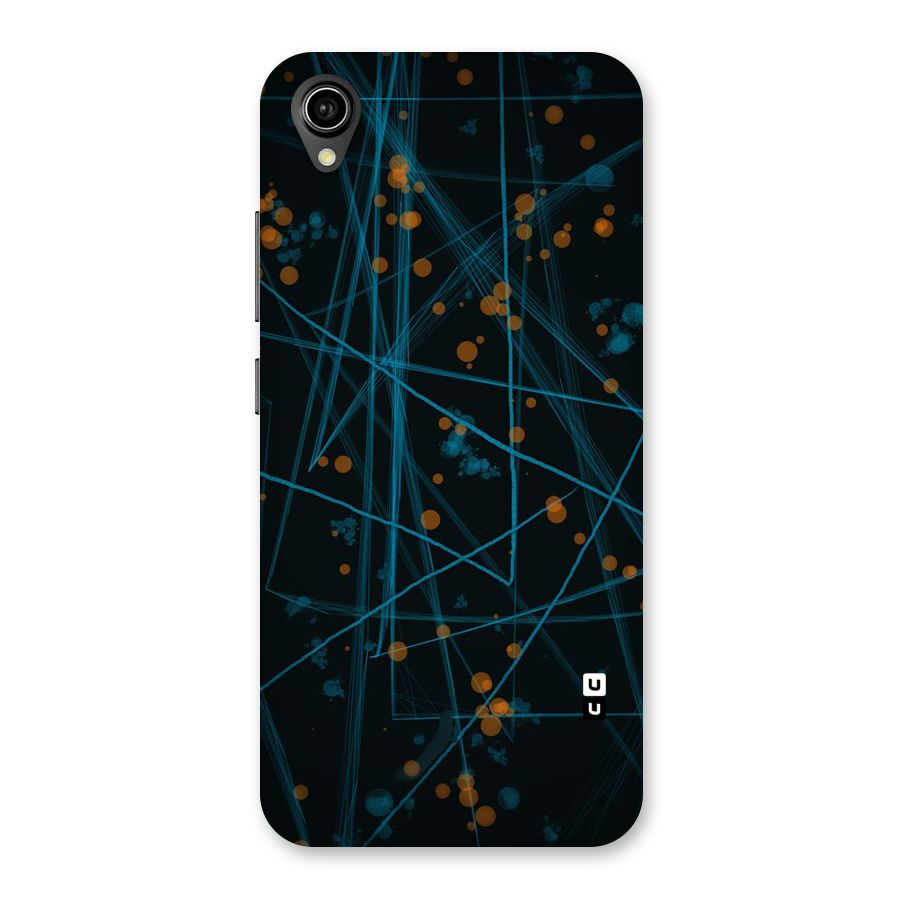Blue Lines Gold Dots Back Case for Vivo Y90