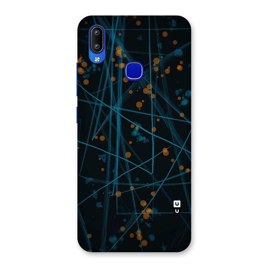 Blue Lines Gold Dots Back Case for Vivo Y91