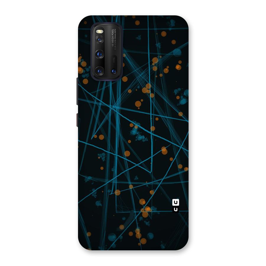 Blue Lines Gold Dots Back Case for Vivo iQOO 3