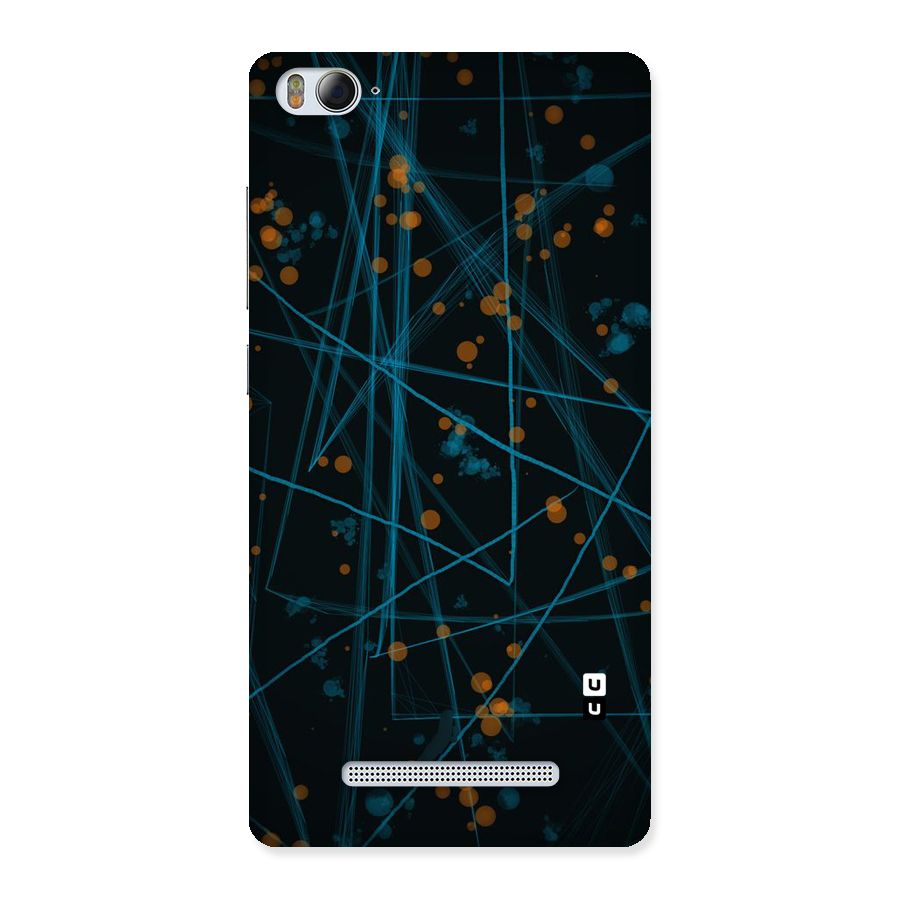 Blue Lines Gold Dots Back Case for Xiaomi Mi4i