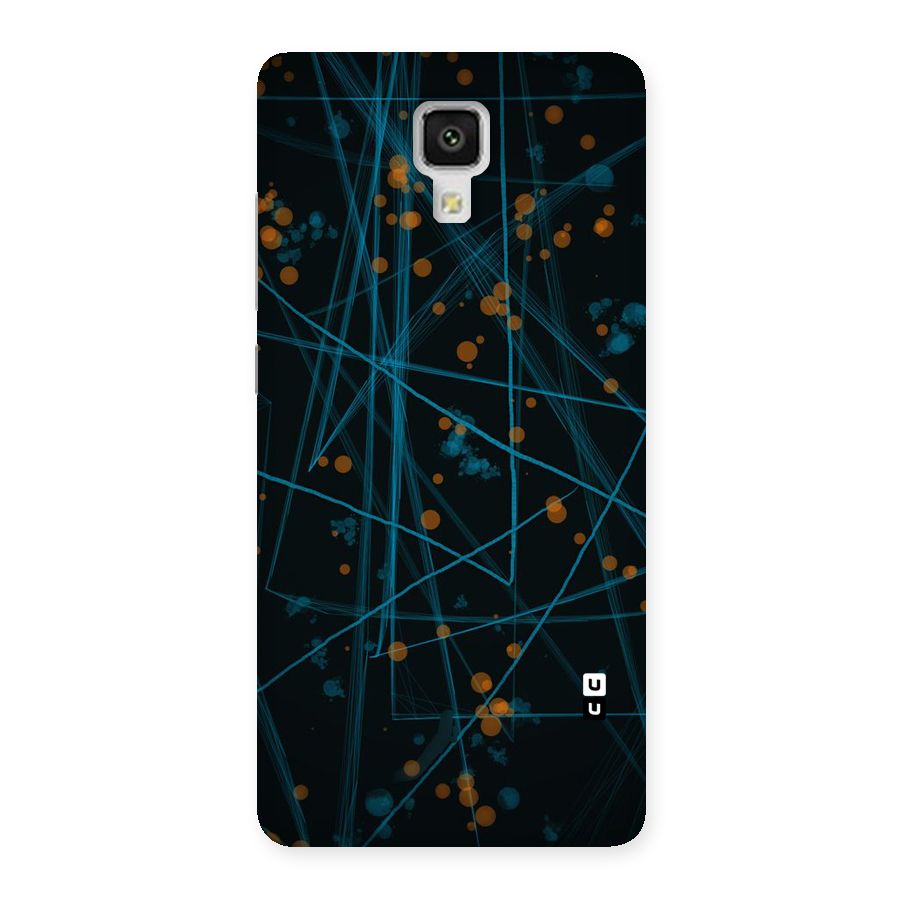Blue Lines Gold Dots Back Case for Xiaomi Mi 4