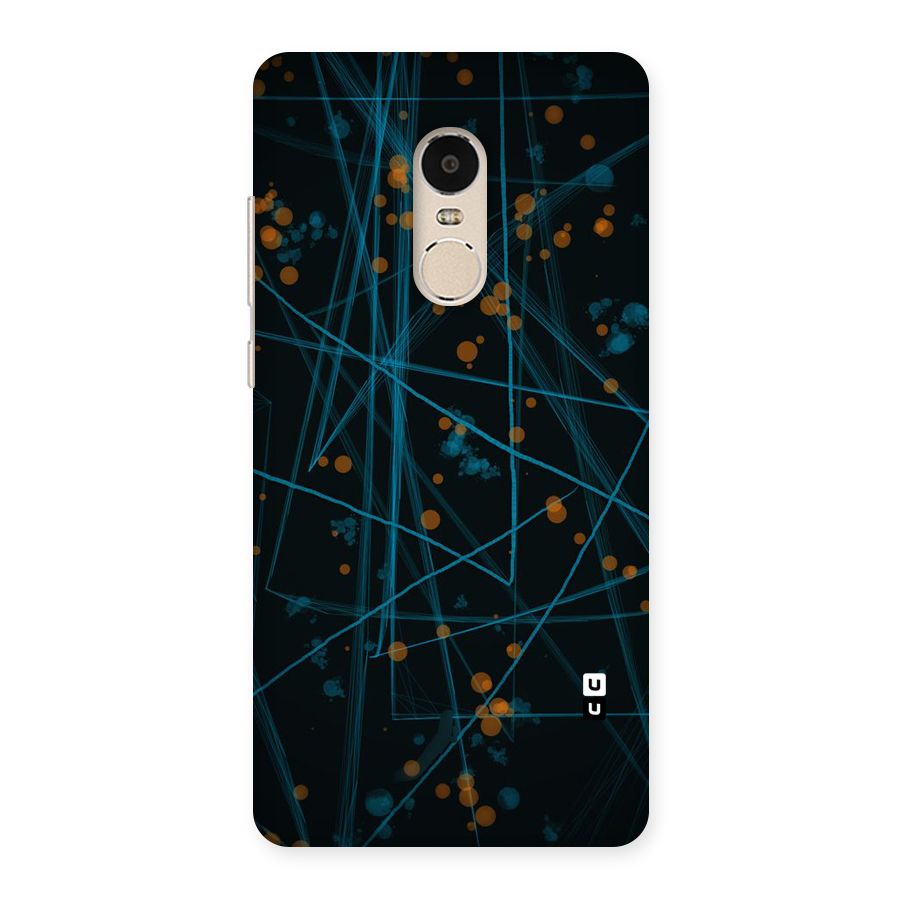 Blue Lines Gold Dots Back Case for Xiaomi Redmi Note 4