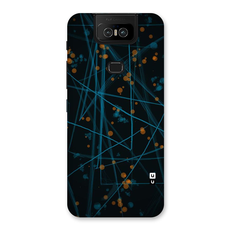 Blue Lines Gold Dots Back Case for Zenfone 6z