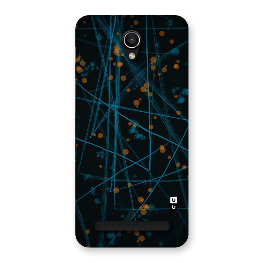 Blue Lines Gold Dots Back Case for Zenfone Go