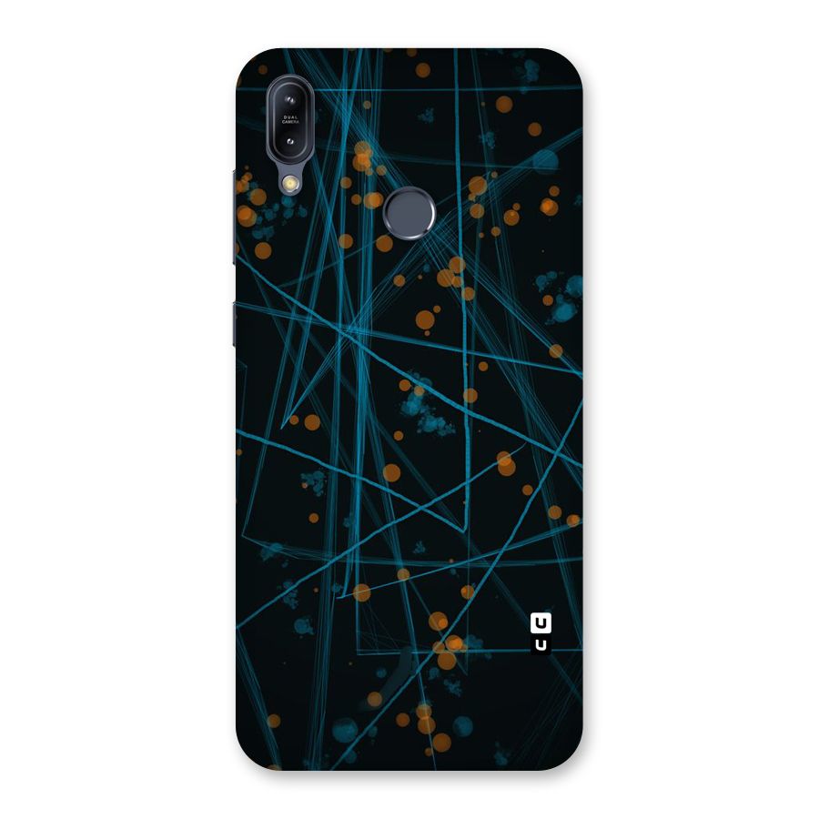 Blue Lines Gold Dots Back Case for Zenfone Max M2