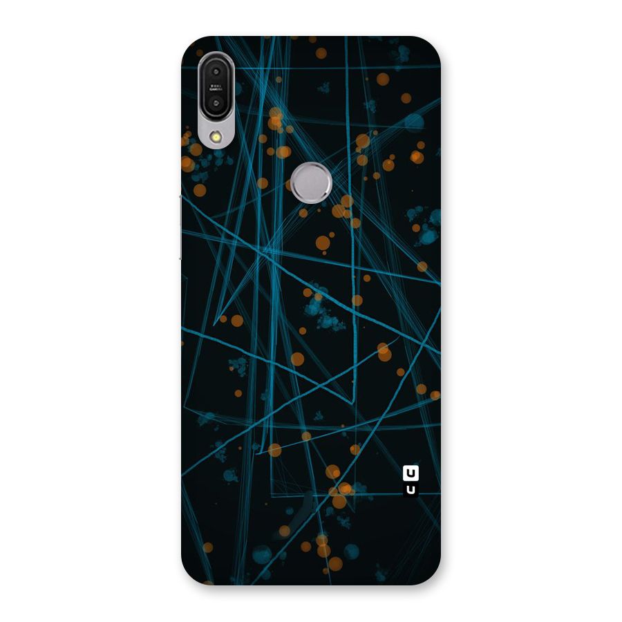 Blue Lines Gold Dots Back Case for Zenfone Max Pro M1