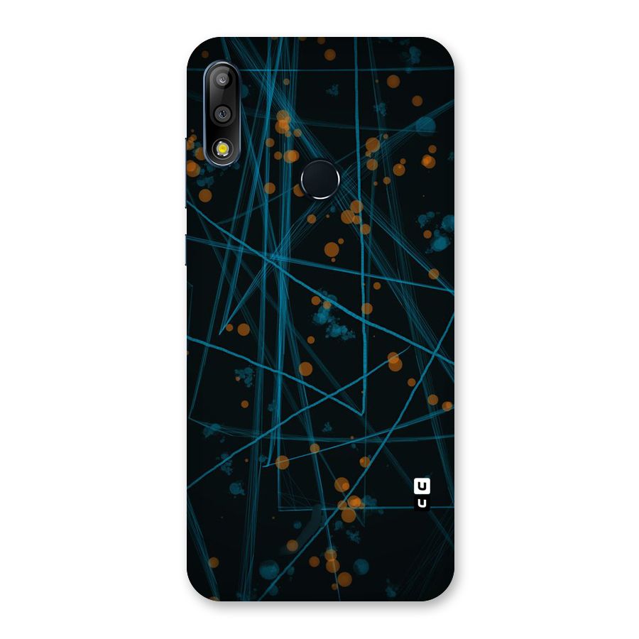 Blue Lines Gold Dots Back Case for Zenfone Max Pro M2