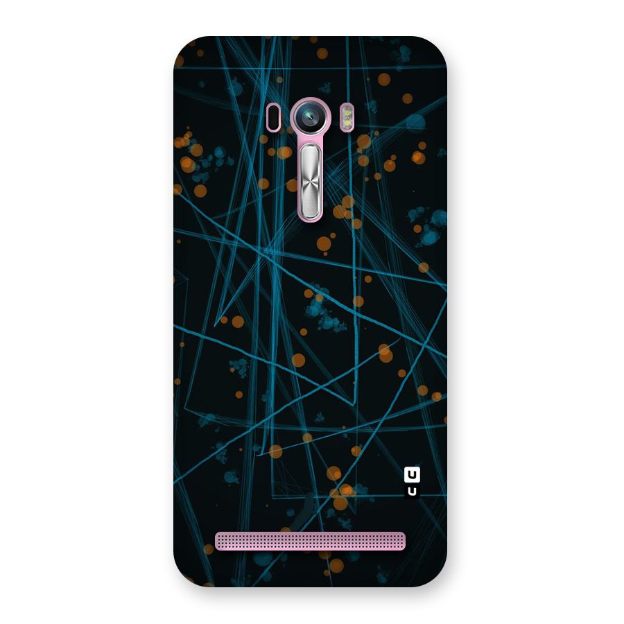 Blue Lines Gold Dots Back Case for Zenfone Selfie