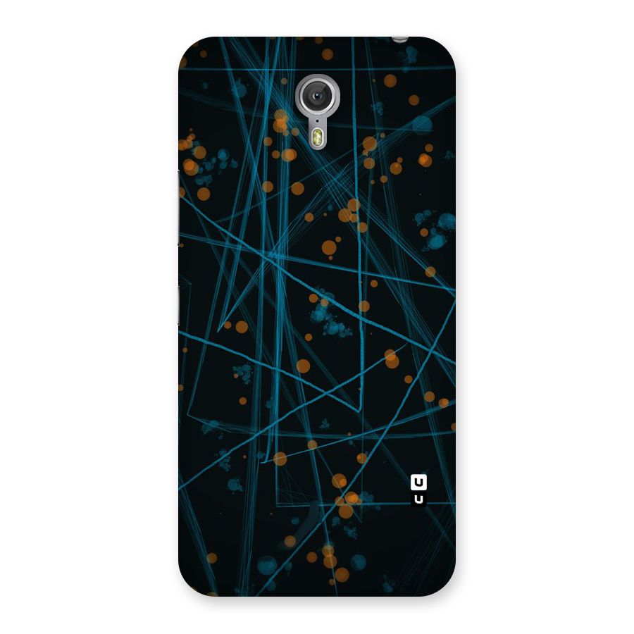 Blue Lines Gold Dots Back Case for Zuk Z1