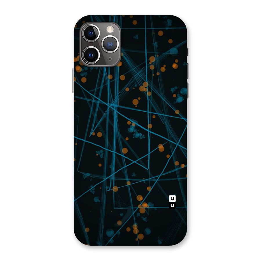 Blue Lines Gold Dots Back Case for iPhone 11 Pro Max
