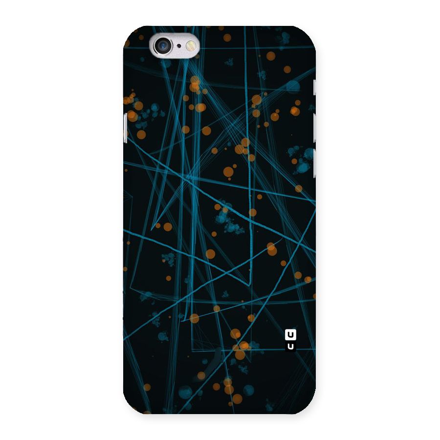 Blue Lines Gold Dots Back Case for iPhone 6 6S