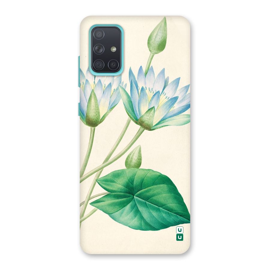 Blue Lotus Back Case for Galaxy A71