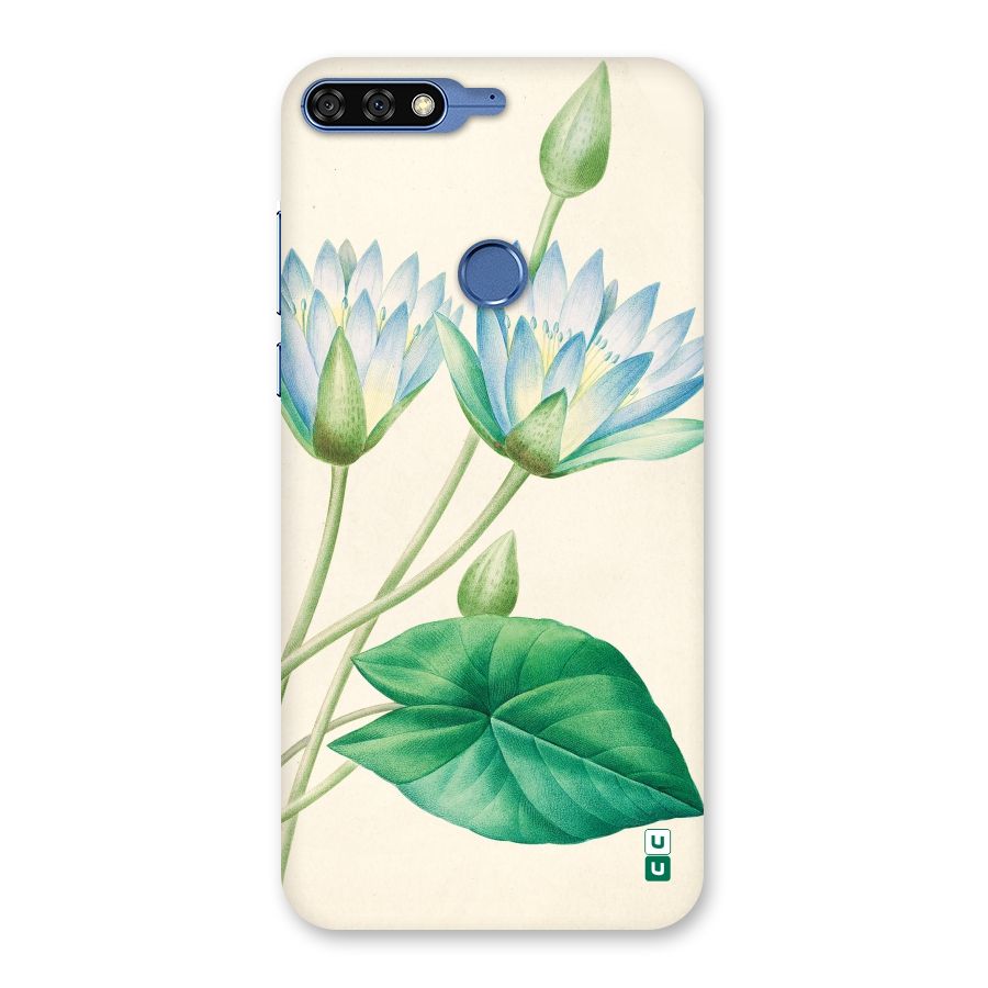 Blue Lotus Back Case for Honor 7C