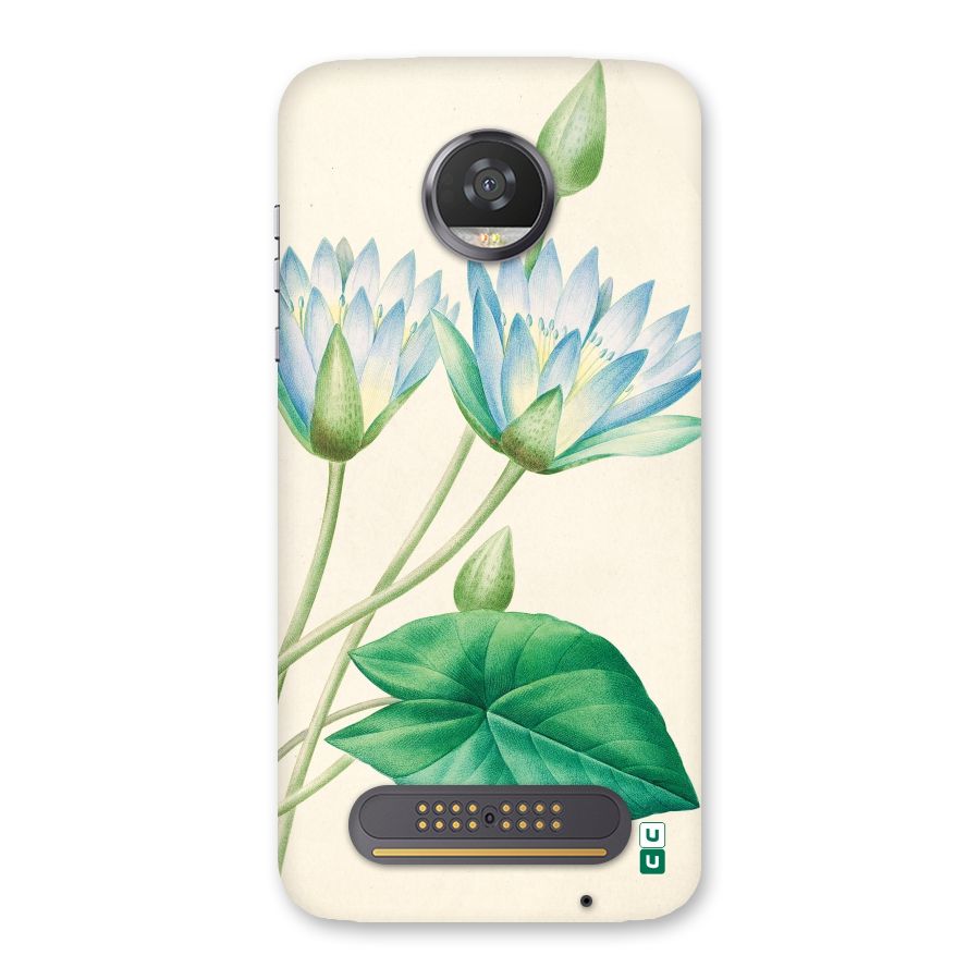 Blue Lotus Back Case for Moto Z2 Play