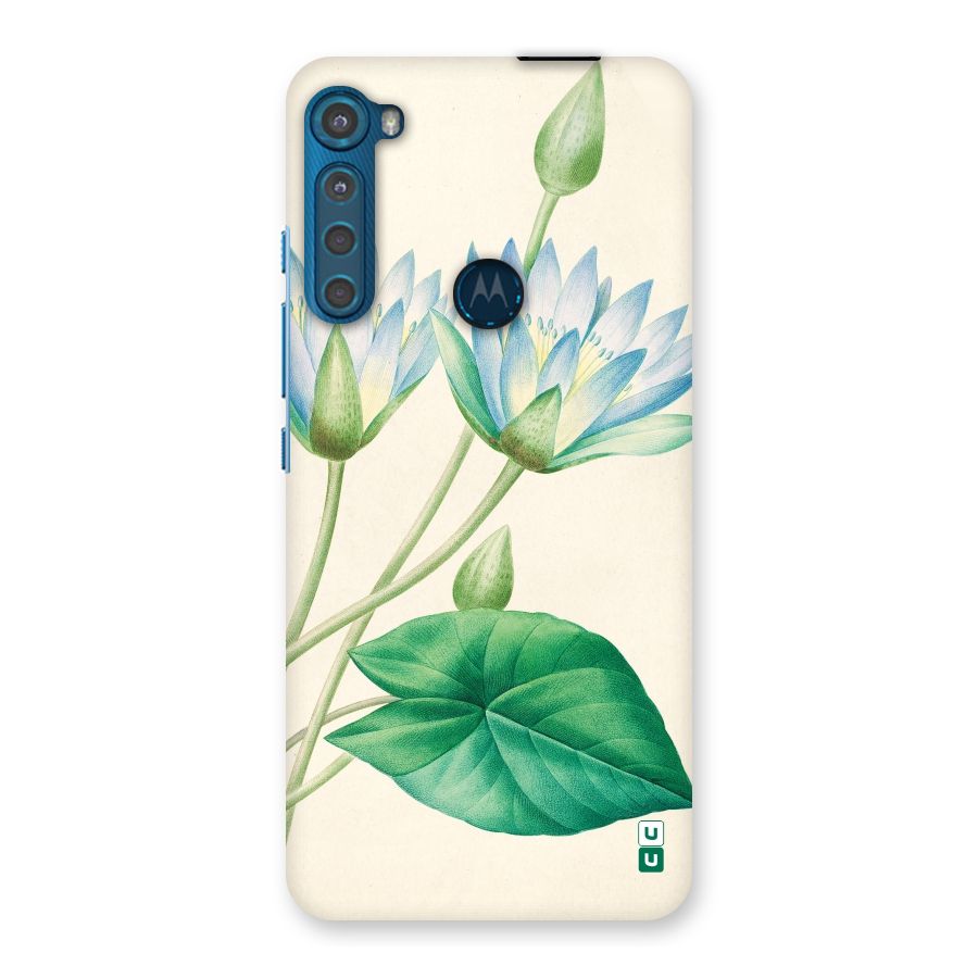 Blue Lotus Back Case for Motorola One Fusion Plus