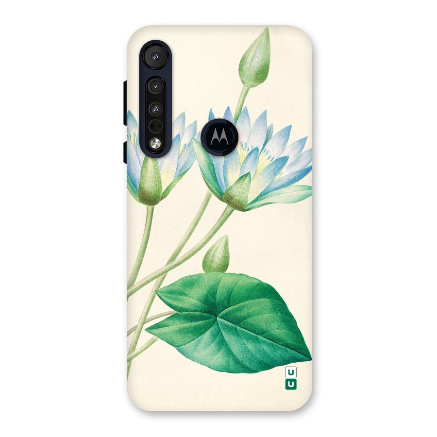 Blue Lotus Back Case for Motorola One Macro