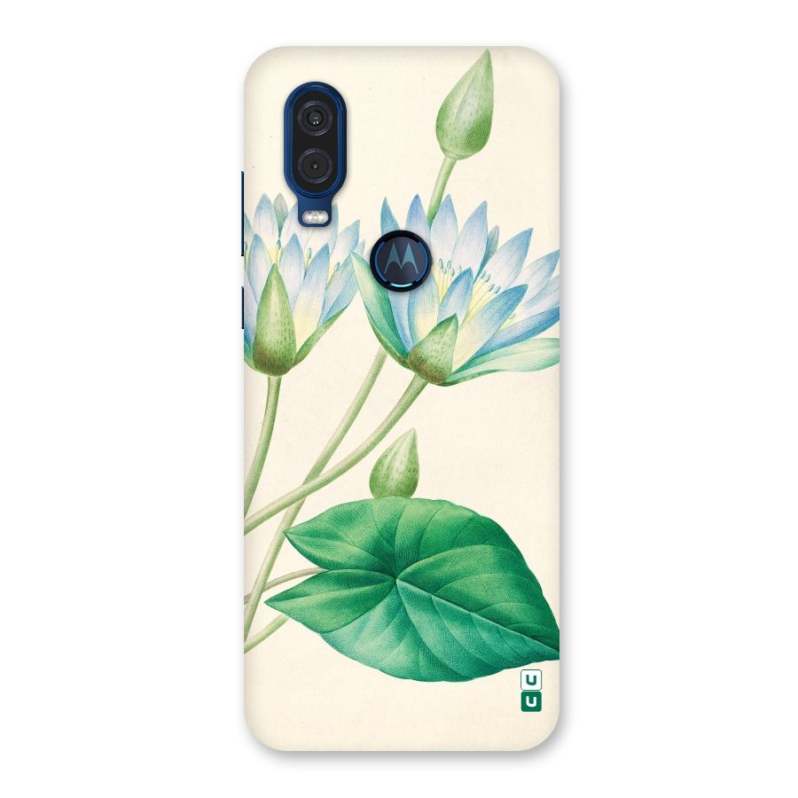 Blue Lotus Back Case for Motorola One Vision