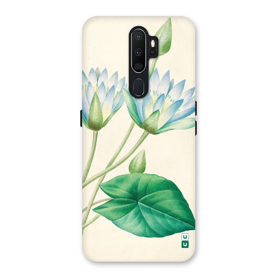 Blue Lotus Back Case for Oppo A5 (2020)