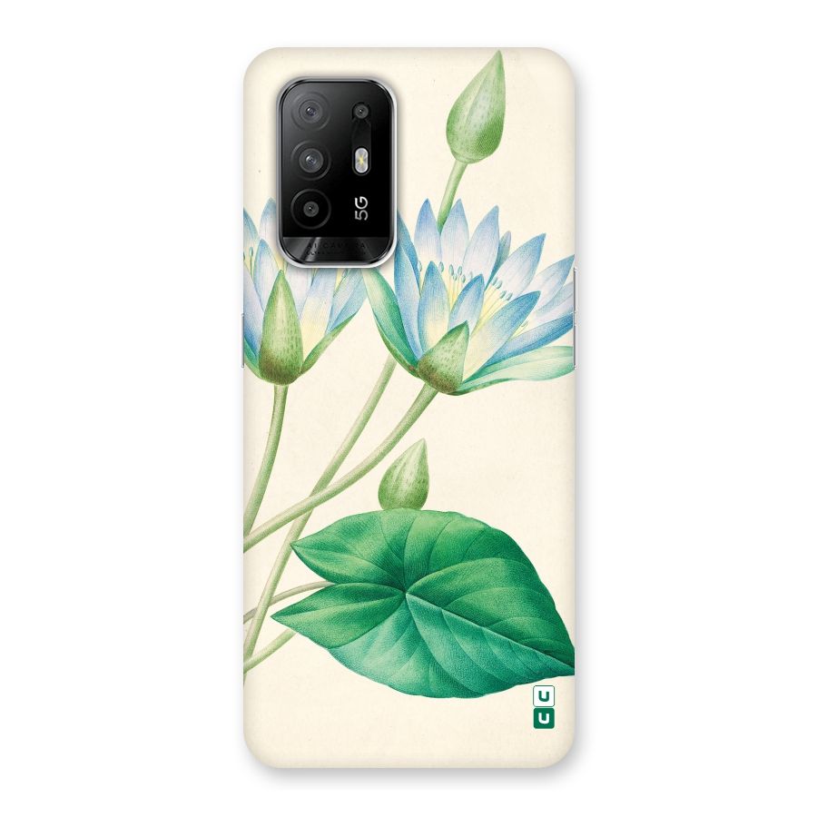 Blue Lotus Back Case for Oppo F19 Pro Plus 5G