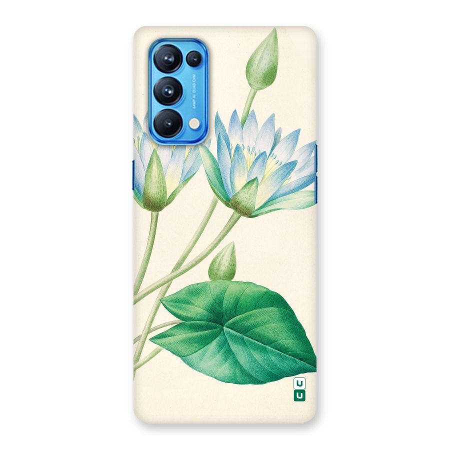 Blue Lotus Back Case for Oppo Reno5 Pro 5G