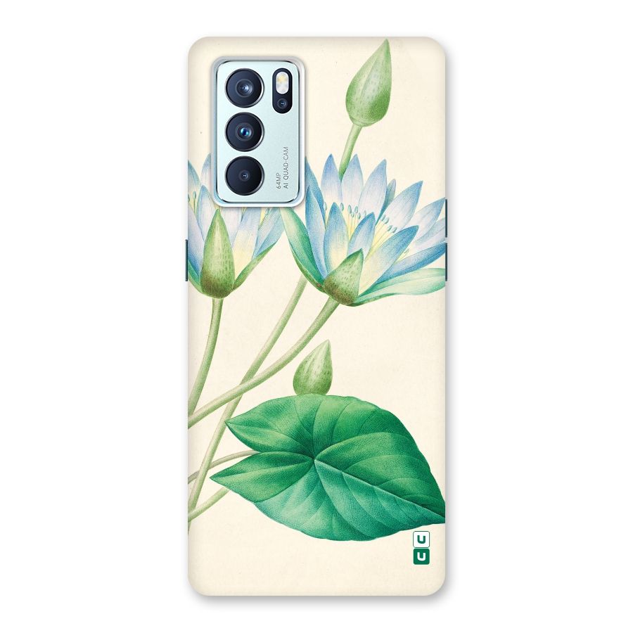 Blue Lotus Back Case for Oppo Reno6 Pro 5G