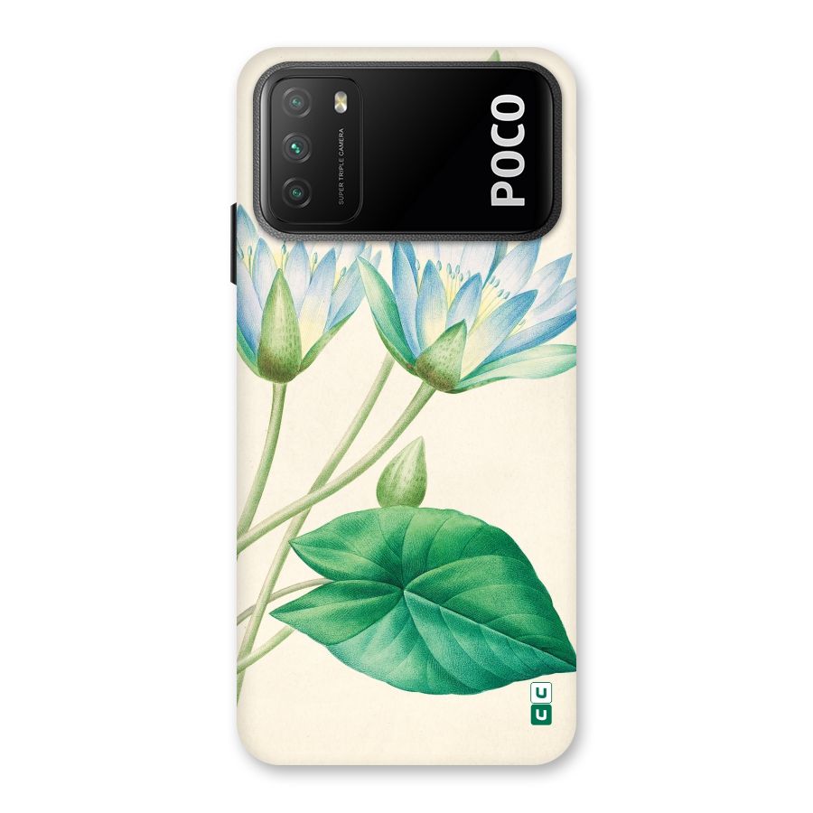 Blue Lotus Back Case for Poco M3