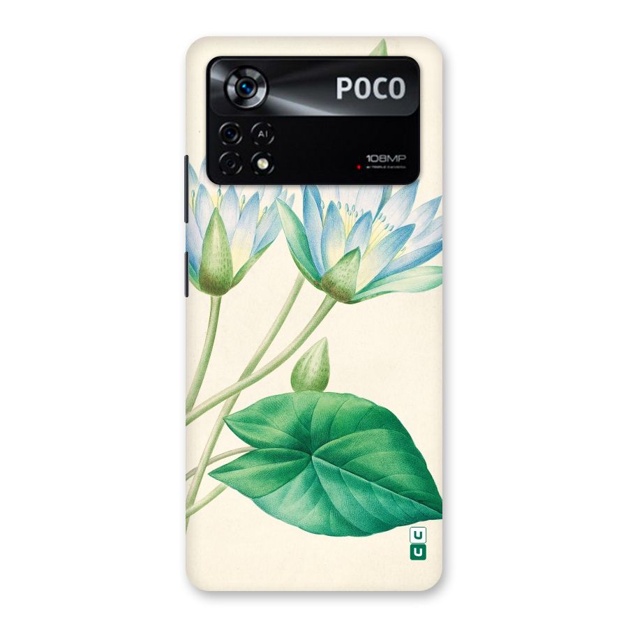 Blue Lotus Back Case for Poco X4 Pro 5G